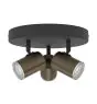 Eglo Ceiling Light Consuma 1 Steel Bronze Black | IP44 - Suitable for 3x GU10 